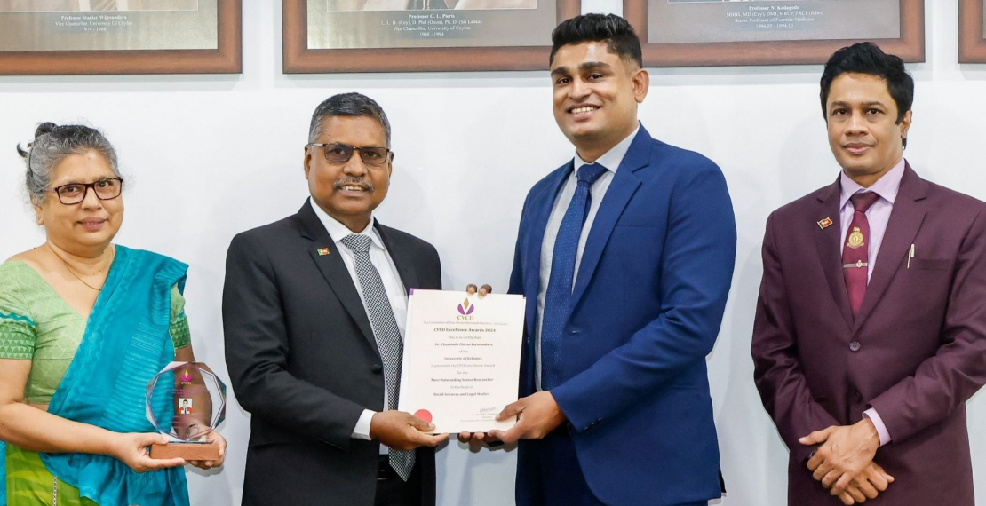 Dr. C.C. Jayasundara Makes History as First Librarian in Sri Lanka to Receive Prestigious CVCD Excellence Award